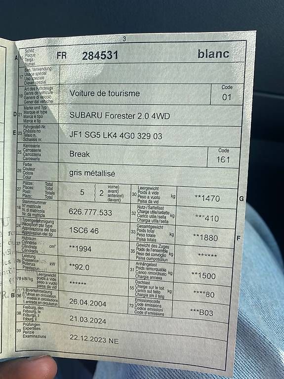 Automobili: Subaru Foster 4x4 – Usato da La Roche FR venduto da dia_28r2 1