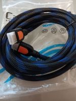 HDMI Kabel 3 Meter, HDMI-HDMI, Nylon Optik Blau Schwarz