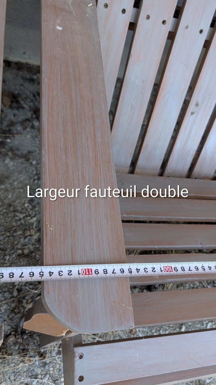 Sedie a sdraio: Ensemble 2 fauteuils et canapé avec repose-pieds – Usato da Haute-Nendaz venduto da DetoutDerien 5