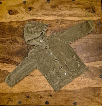 Walkiddy Jacke olive Grösse 80 aus Cord Baumwolle