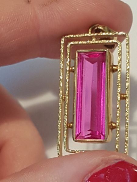 Ciondoli: Anhänger mit synth. Rubin aus 18 Karat – Nuovo (secondo la descrizione) da Unterägeri venduto da Altgoldschmuck 5
