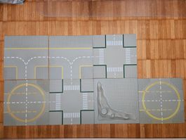 7 alte Lego Strassenplatten