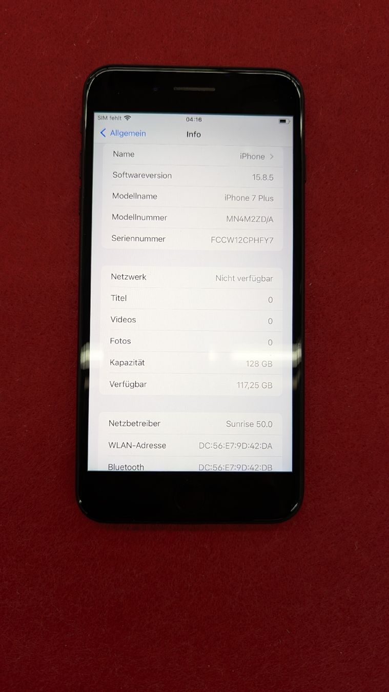 Apple Handys / Smartphones: iPhone 7 Plus, 128 GB, Mattschwarz, Top Zustand! – Gebraucht aus Thun von Refit-Zone 1