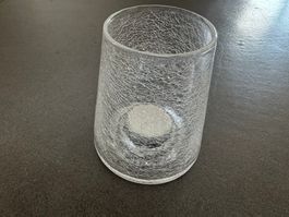 Glasi Hergiswil CRACLET Windlicht mittlere Grösse
