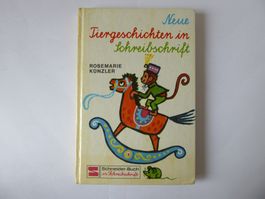 Buch Neue Tiergeschichten in Schreibschrift, R. Künzler 1970