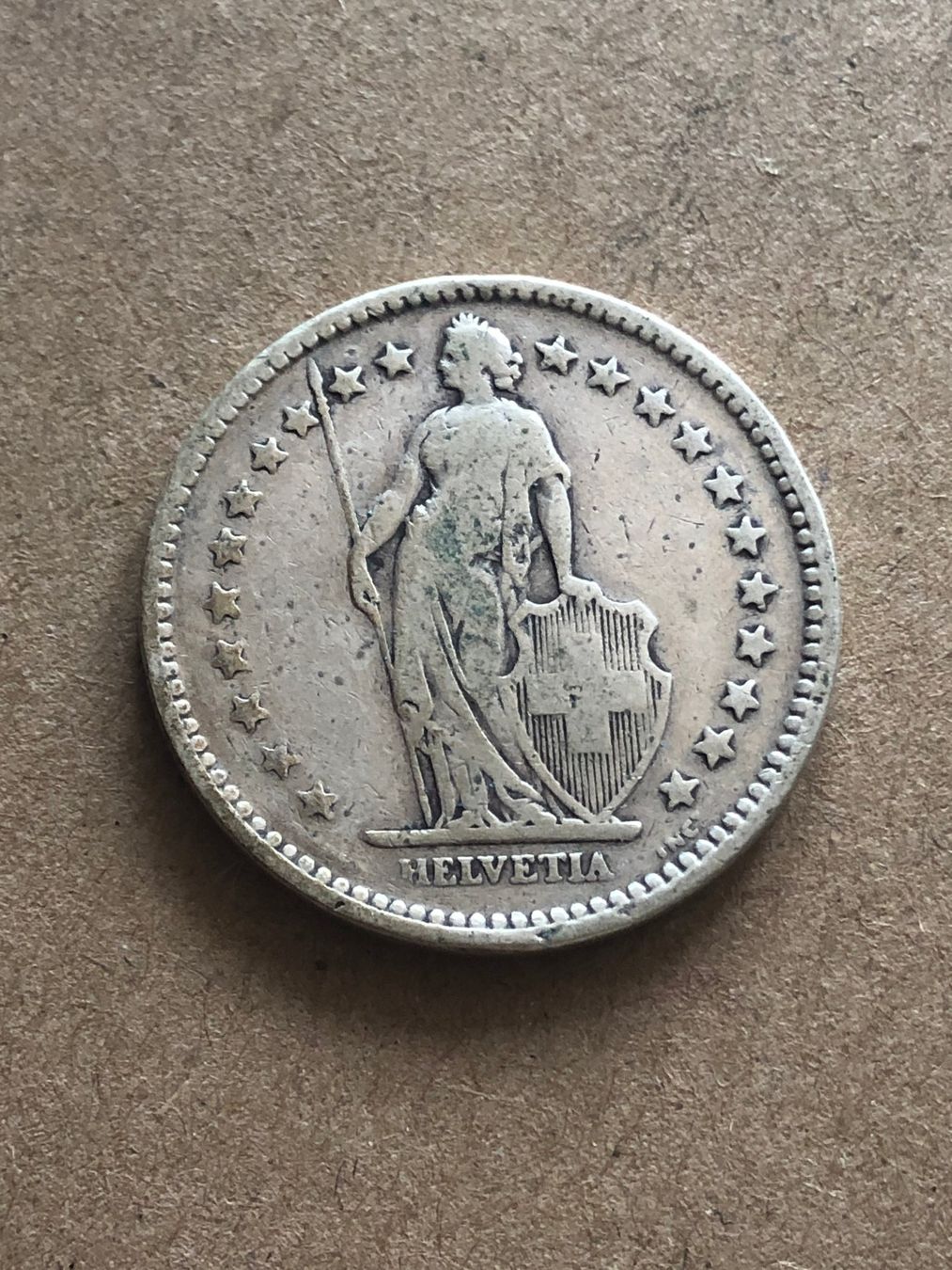 Alle Münzen: 2 Fr. 1908 – Gebraucht aus Schötz von Odpa 1