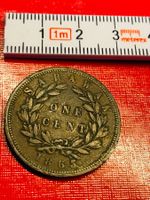 1863 One Cent Münze SARAWAK C. Brooke Rajah tolles Stück