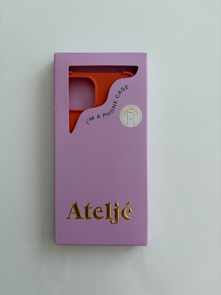 Cover & Protezioni schermo: Ateljé iPhone14  Hülle, orange, neu & ungebraucht, – Nuovo e nell'imballaggio originale da Egg b. Zürich venduto da claudia.ae