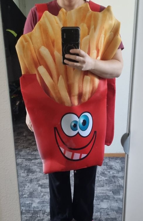 Pommes Frites Kostüm Für Erwachsene – Einheitsgröße – Party-Hit Für Lebensmittel-Mottopartys