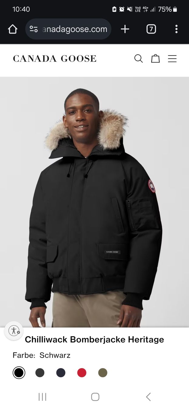 Canada Goose Giacche: Canada Goose Chilliwack Bomberjacke Schwarz Gr. M – Usato da Dorf venduto da Messer-Schweiz
