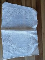 Vintage Handmade Linen Napkin with Lace Border Detail