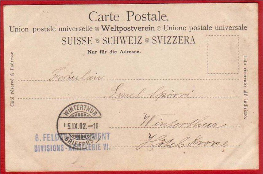 Cartoline postali: BÜLACH 1902, FELDPOST – Usato da Grüningen venduto da Kartenlaube 1