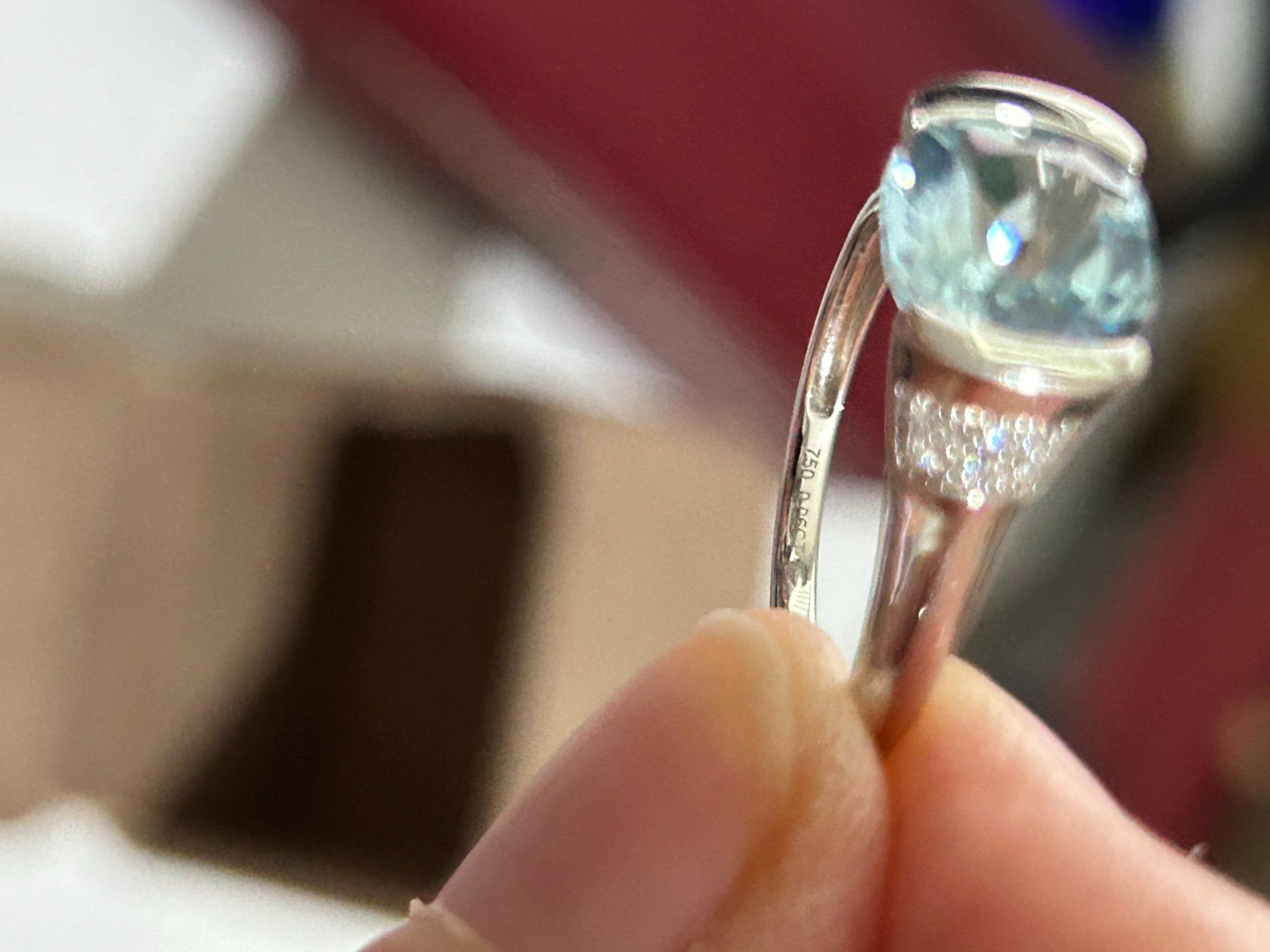 Christ Ringe: CHRIST Bella 18K WG Blautopas Ring 54 – Neu (gemäss Beschreibung) aus Itingen von bra_c7hw 6