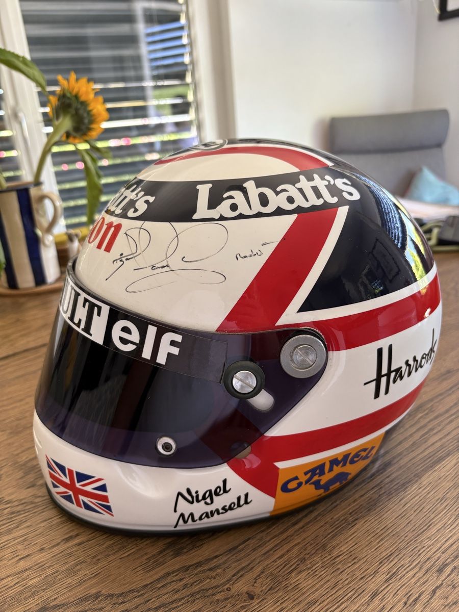 Arai Sonstiges zum Sammeln & Seltenes: Signed Autographed Nigel Mansell 1992 Full Size Helmet – Gebraucht aus Allaman von Bertie555
