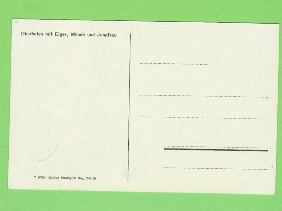 Cartoline postali: Oberhofen mit Eiger, Mönch und Jungfrau – Nuovo (secondo la descrizione) da Zürich venduto da t24_de 1