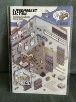 3D Miniature Sticker Szene Do it yourself Supermarkt