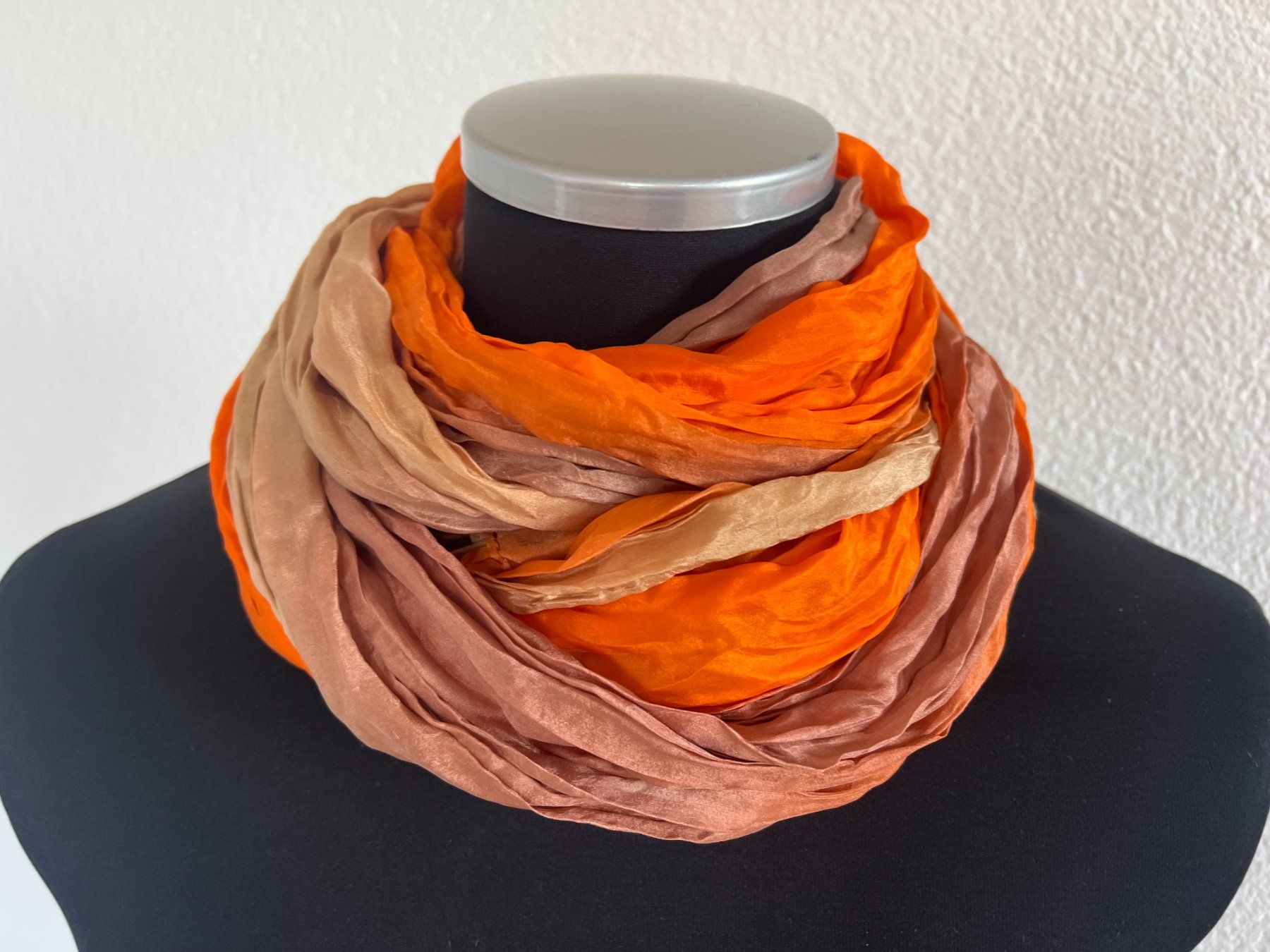Colora Foulard & Sciarpe: Colora Schal, 100% Seide, Orange/Braun, NEU – Nuovo (secondo la descrizione) da Worb venduto da farben20zauber