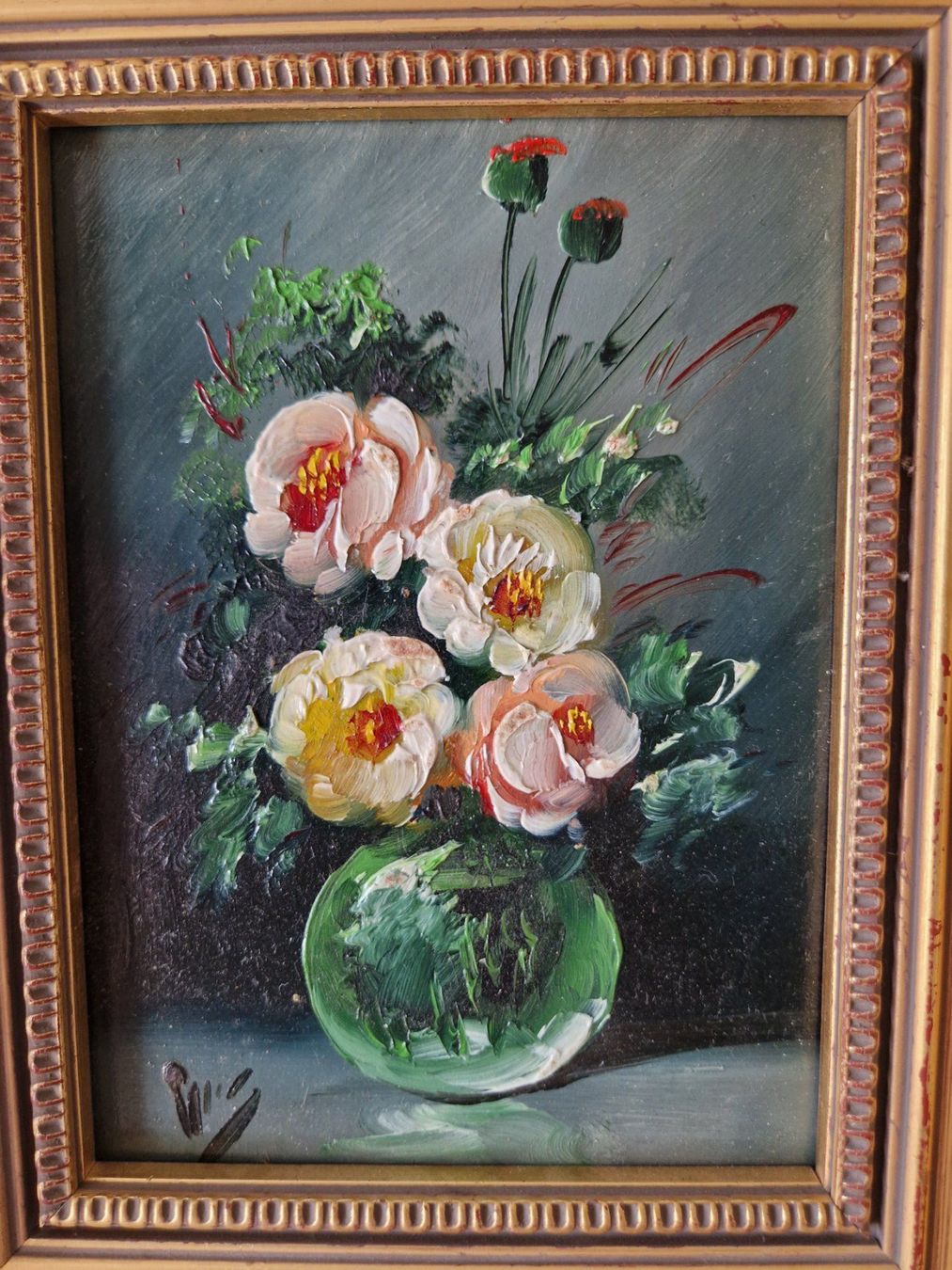 Cadres de tableaux: Ölgemälde Blumen mit Rahmen – D'occasion à Bern par Antikbatik 3