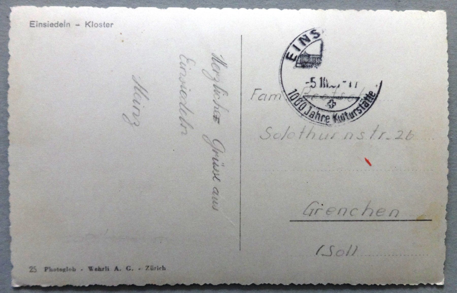 Ansichtskarten: Einsiedeln - Kloster – Defekt aus Fétigny von Billy2miny 1