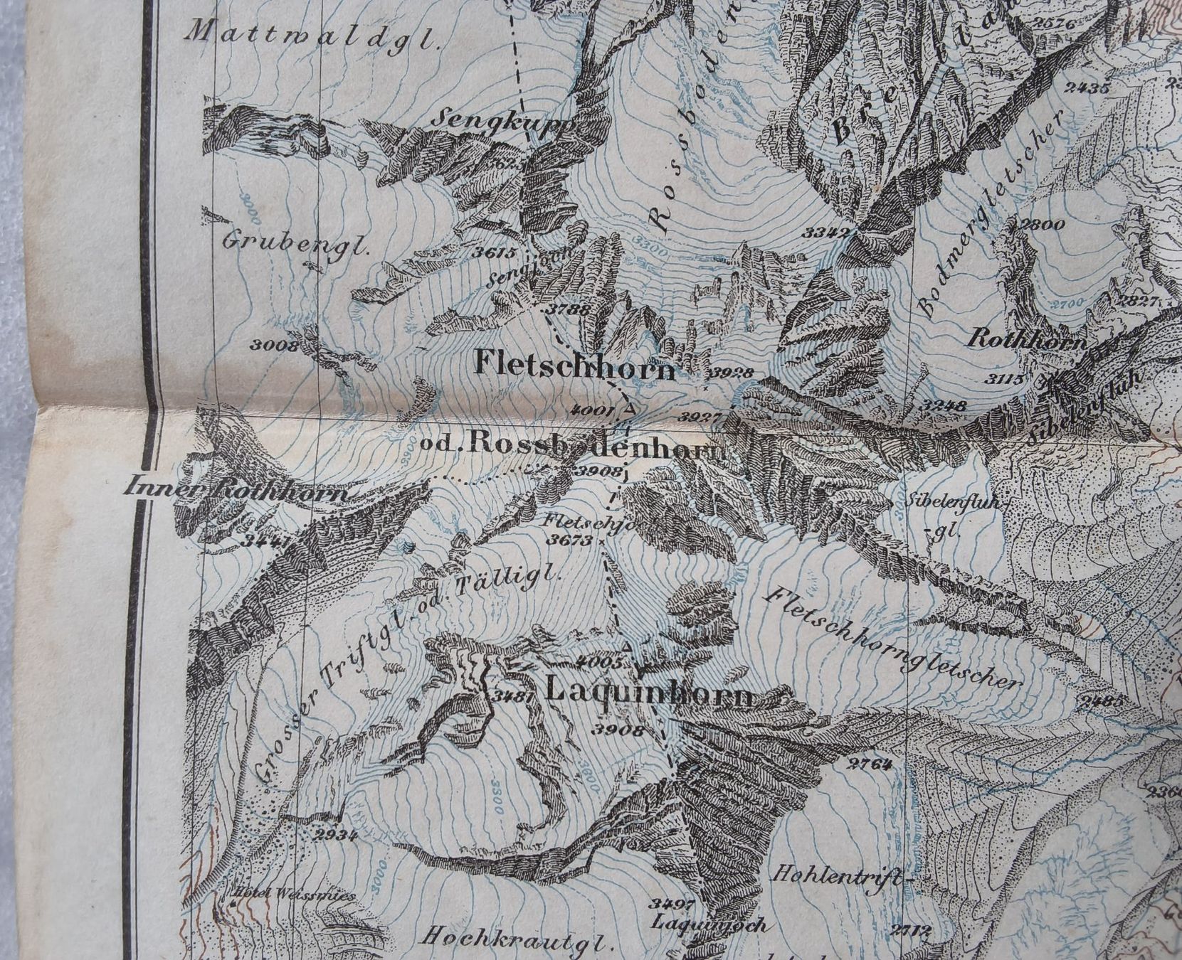 Cartine & Atlanti: Antike karte Simplonpass 1908 – Usato da Hallau venduto da histoiremerveilleuse 4