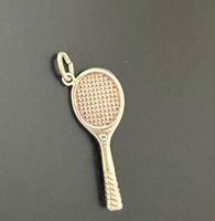 Anhänger Tennisschläger mit Ball silber 800/3cm/1 cm