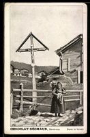 AK Montreux, Dans le Valais, Frau mit Korb auf dem Rücken