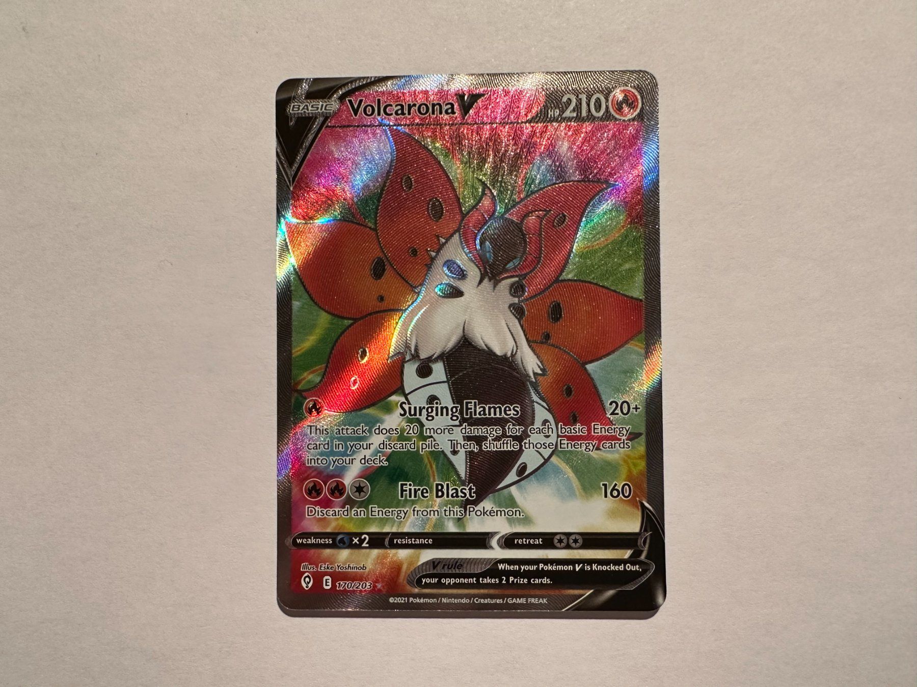Pokémon Carte collezionabili: Volcarona V Fullart Evolving Skies EN – Nuovo (secondo la descrizione) da Hagendorn venduto da Pokecollectorch 1
