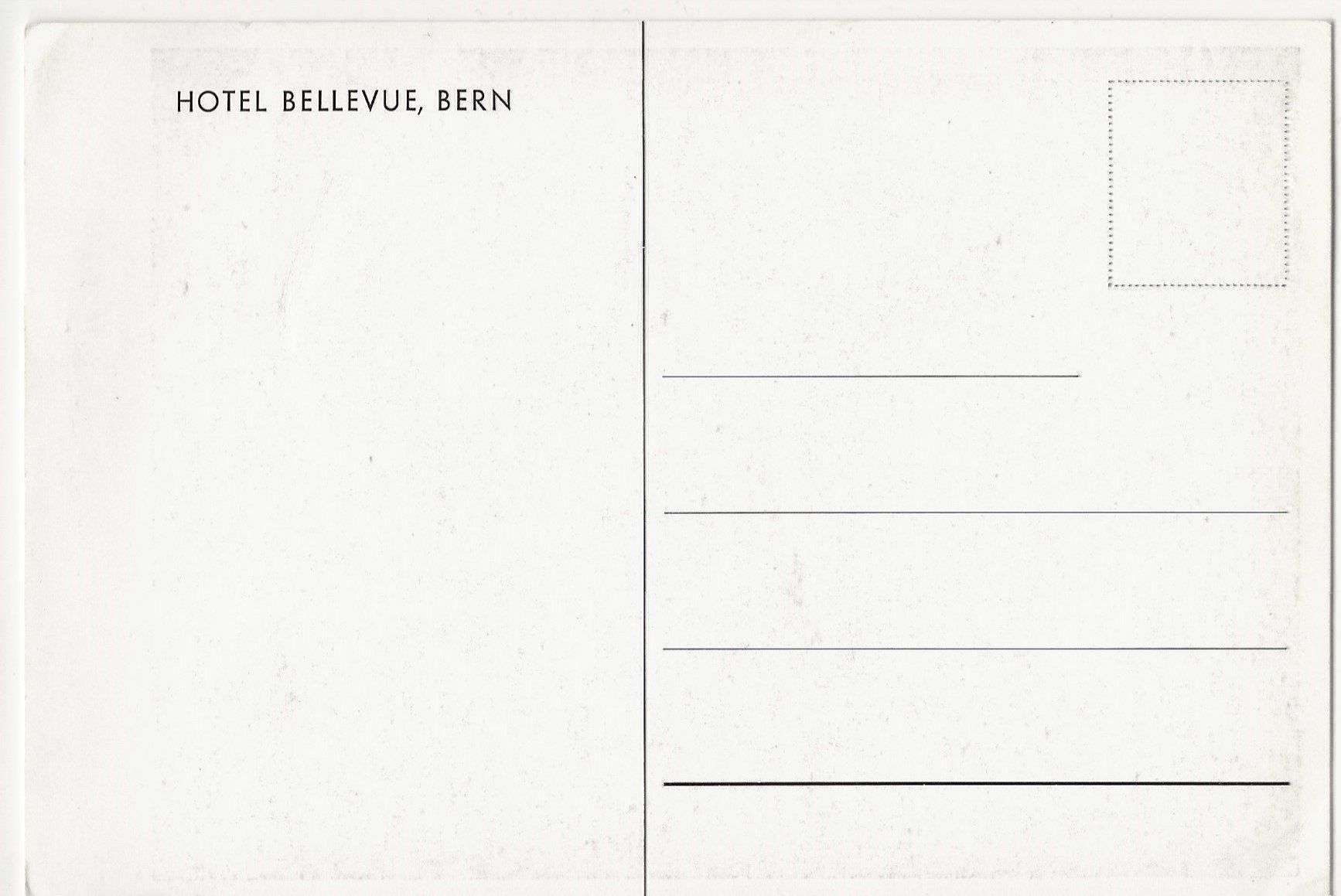 Cartoline postali: Bern, Hotel Bellevue – Usato da Frauenfeld venduto da Merk52 1