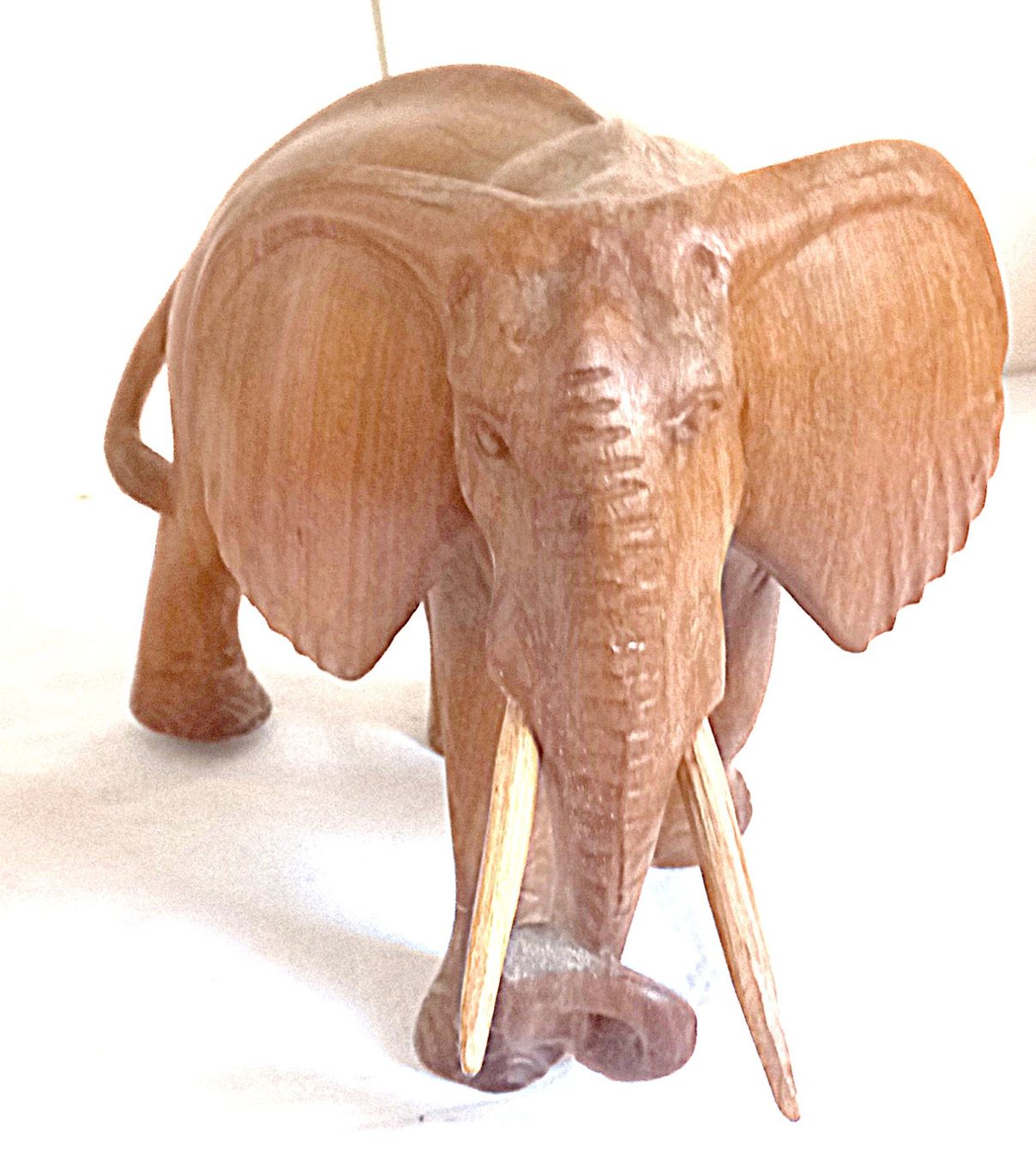 Figuren: Elefant aus Holz gross H 17cm – Neu (gemäss Beschreibung) aus Baar von 2cvbaar 3