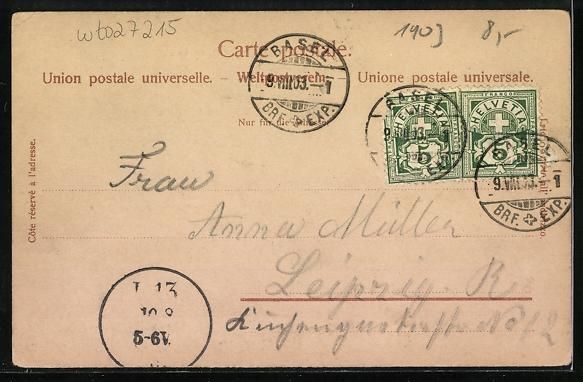 Cartoline postali: Basel, Wettsteinbrücke und Eisenbahnbr – Usato da Berlin venduto da bartko-reher 1
