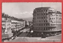 Fribourg - Perolle et Hôtel de Fribourg - Oldtimer ca. 1950