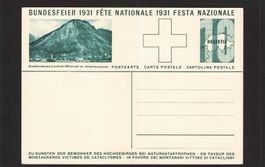 Bundesfeierkarte 1931 ,Nr. 54 a ,Senn mit Zieg.