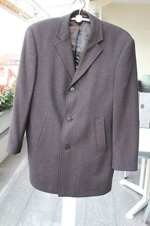 Mantel Herren, braun Gr: 50 mit wunderbarem feinen Futter