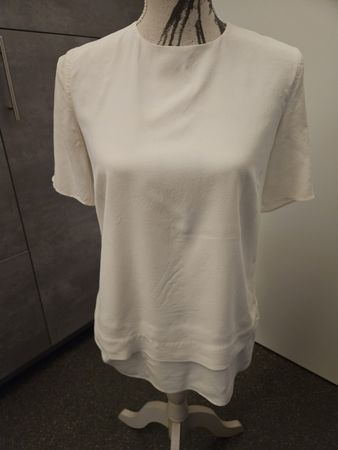 Bluse Henry Cottons Gr. 40 Sommer leichte Seide Weiss 