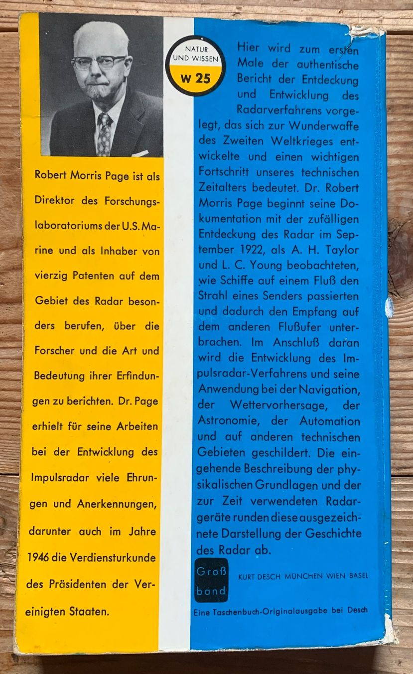 Libri: Buch Die Entwicklung des Radar – Usato da Goldingen venduto da Bergler012 1