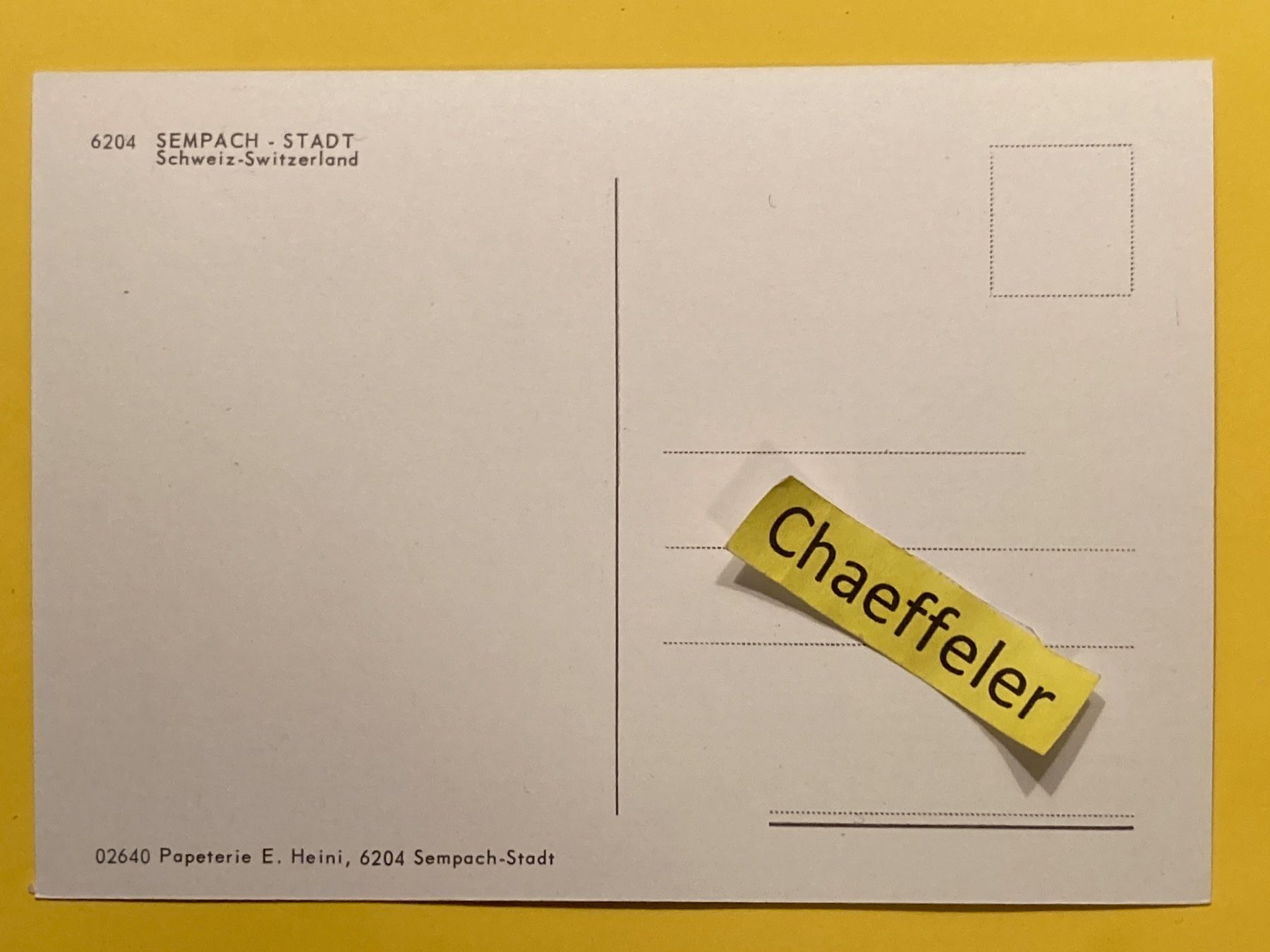 Ansichtskarten: 6204 Sempach - Stadt – Gebraucht aus Zürich von Chaeffeler 1