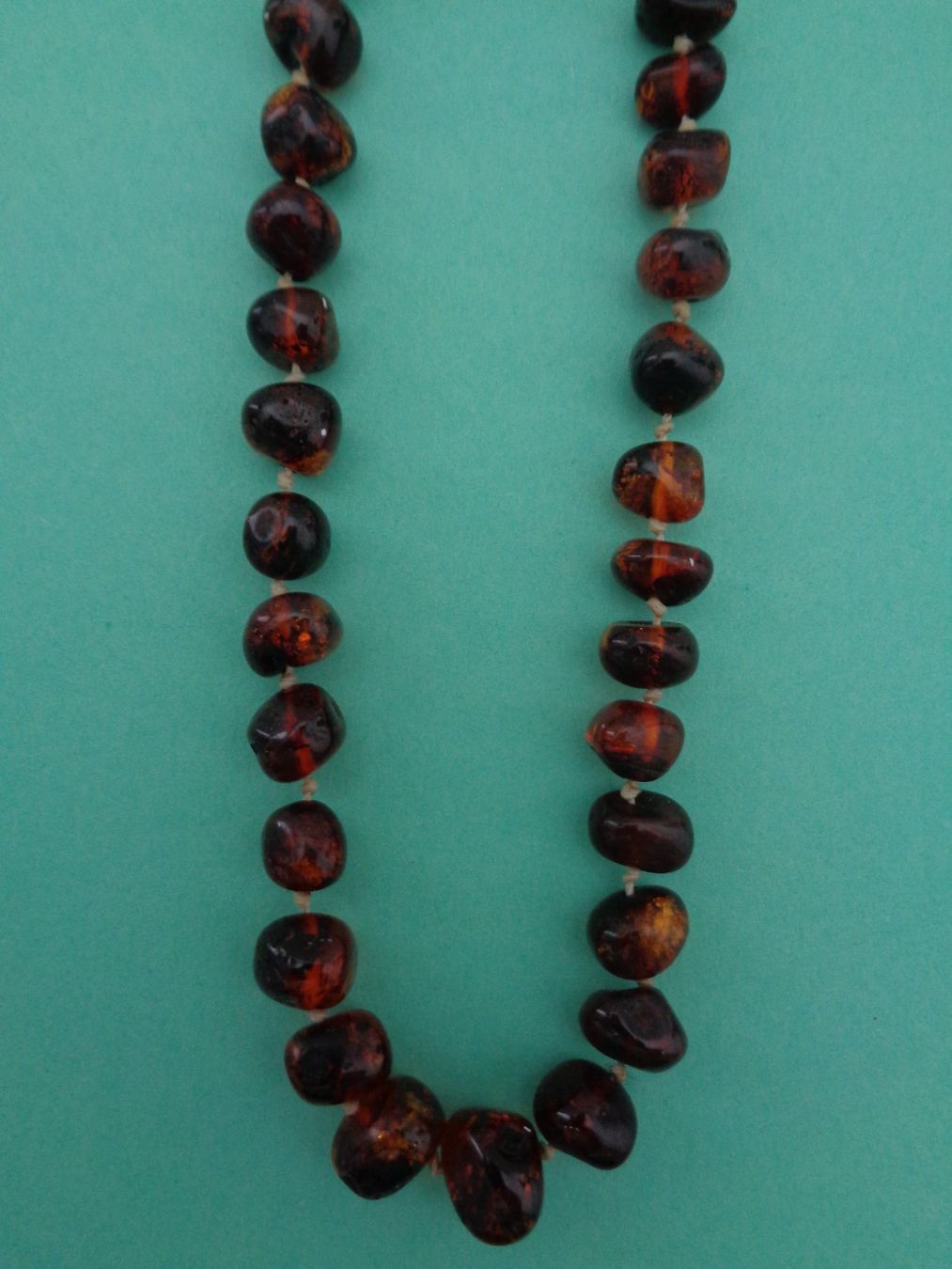 Catenine: Natur Bernstein Kette - Collier  49 cm. – Usato da Chur venduto da omonia 1