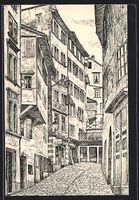 Künstler-AK Zürich, Cafe du Dezaley