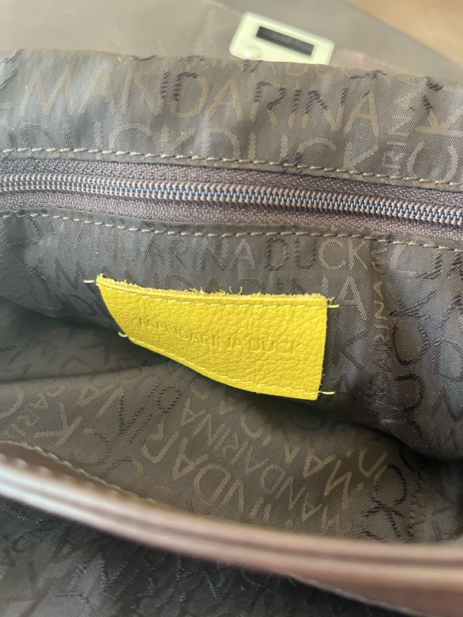 Mandarina Duck Borse: Mandarina Duck Ledertasche, braun – Usato da Uetikon am See venduto da erz13 4