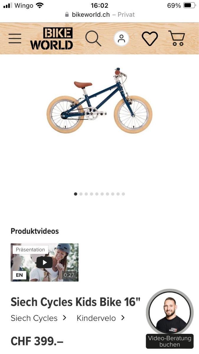 Siech Biciclette: Siech Cycles Kinder Velo 16 Zoll   – Usato da Zürich venduto da misli25 8