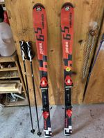 Ski Set HEAD Peak 65 Team J 137 Skistöcke schwarz guter Zust