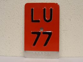 LU 77 VELONUMMER - FAHRRADSCHILD