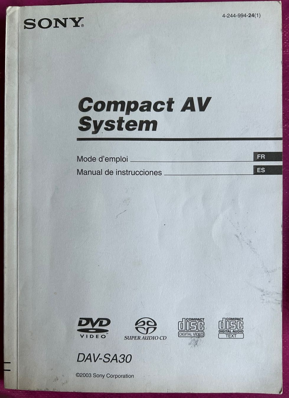 Sony Heimkino: Système AV compact Sony DAV-SA30, enceintes et télécommande – Gebraucht aus Genève von bibi_geneve 3