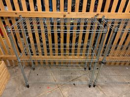 Robustes Metallregal verchromt / Gitterregal – Ideal für Kel