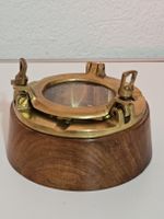 Maritimer Aschenbecher Bullauge Messing Holz – Schiff 