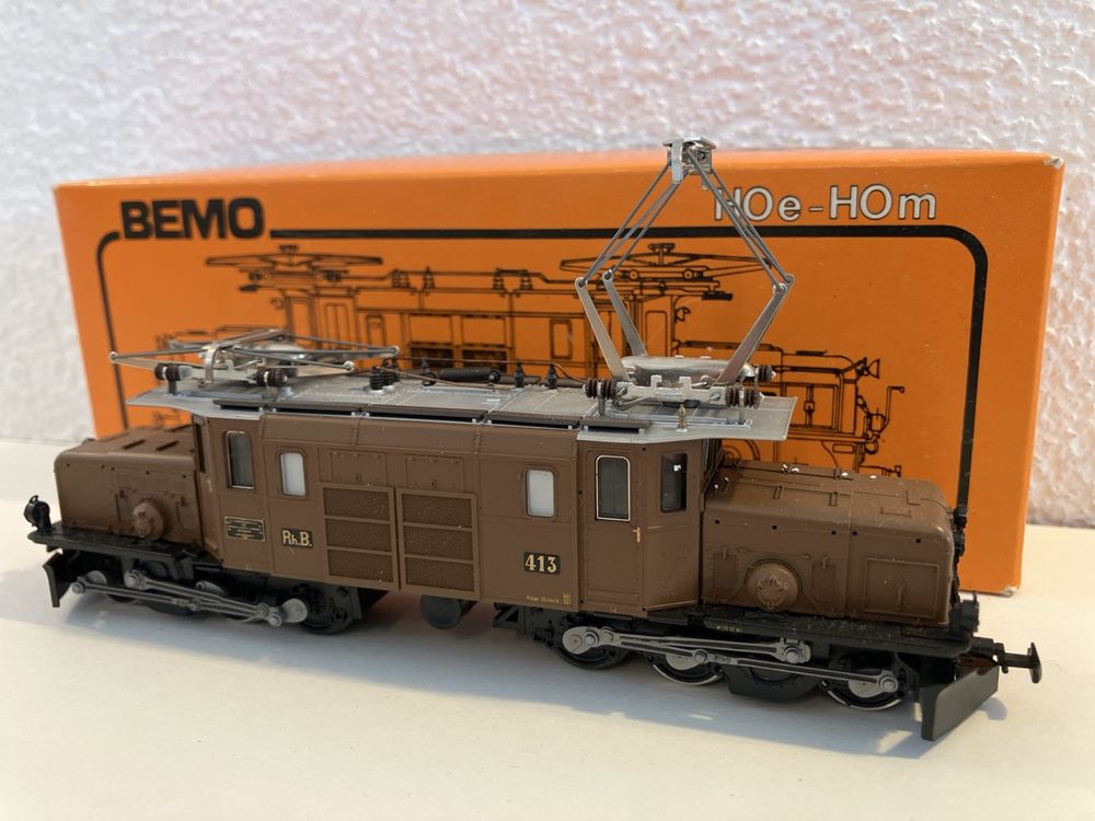 Bemo Modelleisenbahnen: Bemo / HOm / Locomotive RhB Ge 6/6 I 413 (DC, analogique) – Gebraucht aus Genève von frespo