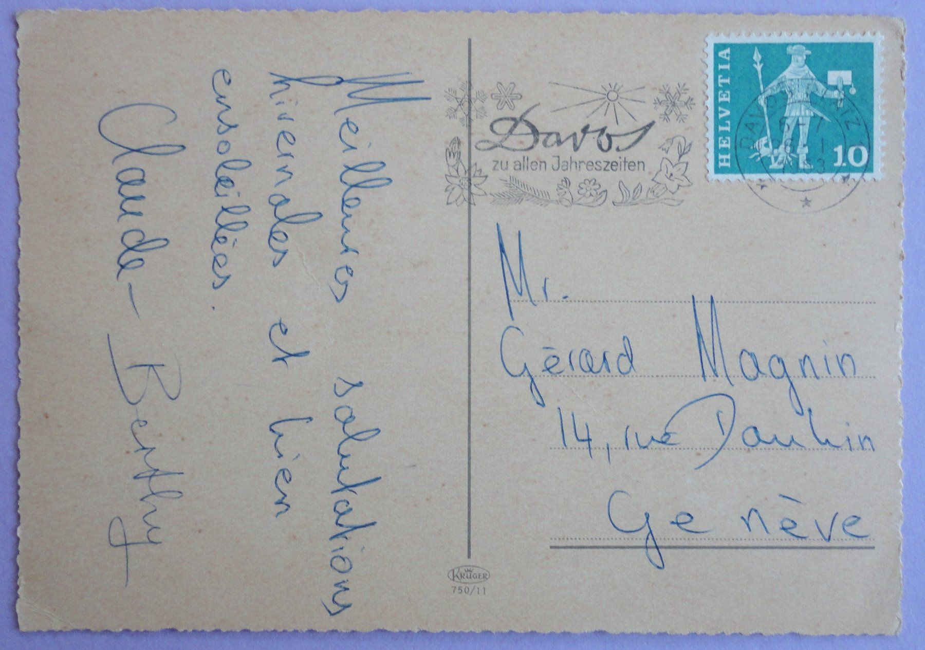 Cartes postales: Davos – D'occasion à Fétigny par Billy2miny 1