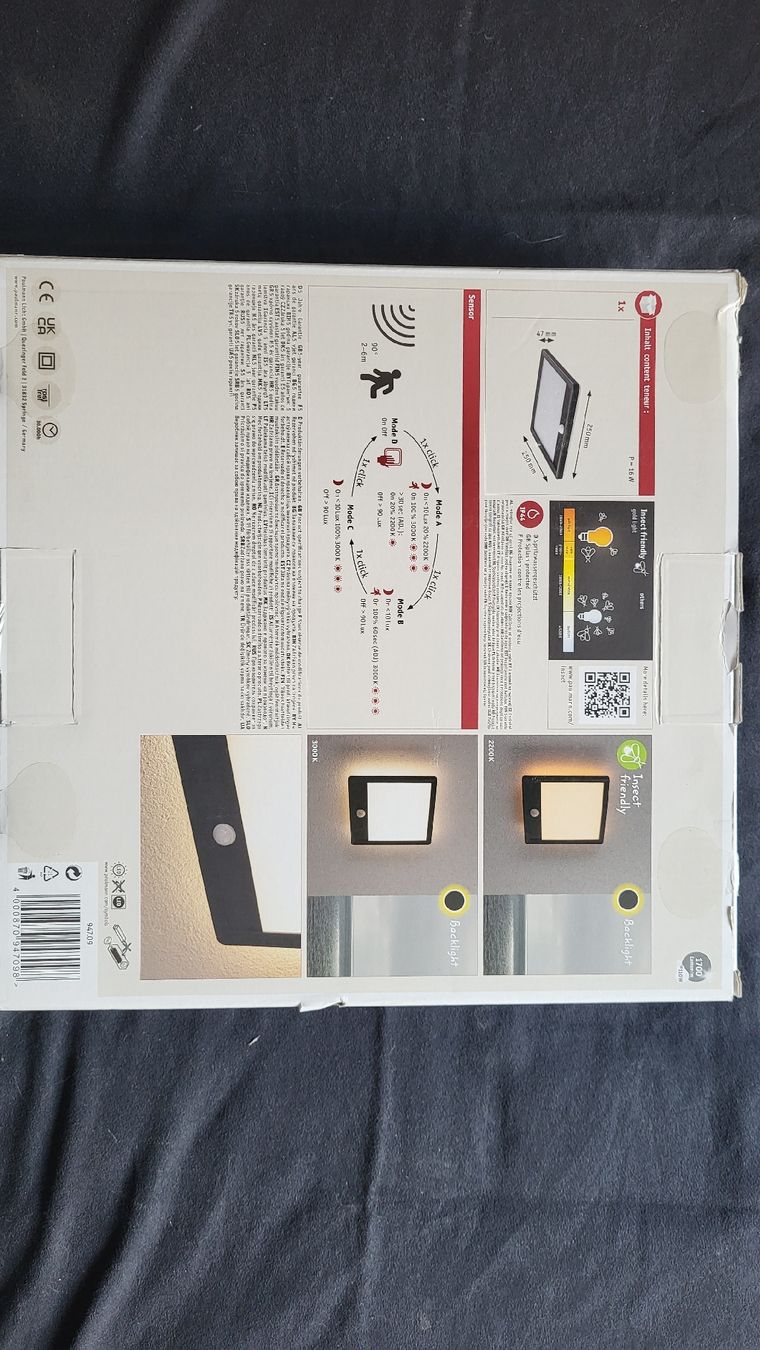 Paulmann Lampade: Plafoniera Lamina Panel Steinel - nuova – Nuovo e nell'imballaggio originale da Splügen venduto da man_9l5w 2