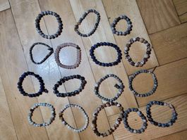 16er Set Edelstein Armbänder, Unikat Schmuck für den Sommer