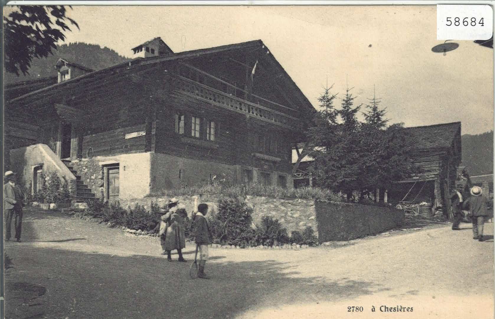 Cartoline postali: a Chesieres - animee – Usato da Ettingen venduto da Kartenplanet
